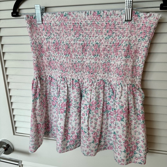 NWT LoveShackFancy Misty Smocked Floral Mini Skirt - Picture 12 of 12
